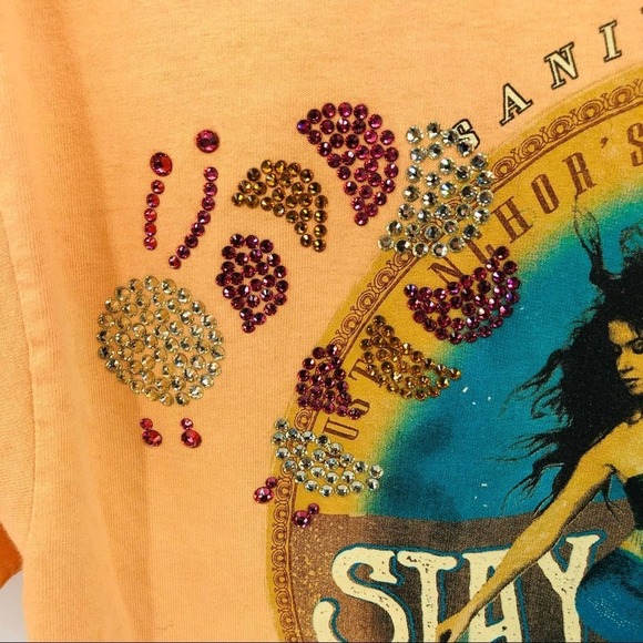 COLLINA STRADA Upcycled Hand Dyed Hand Embellished T-Shirt Dress Size Medium - Picture 9 of 16